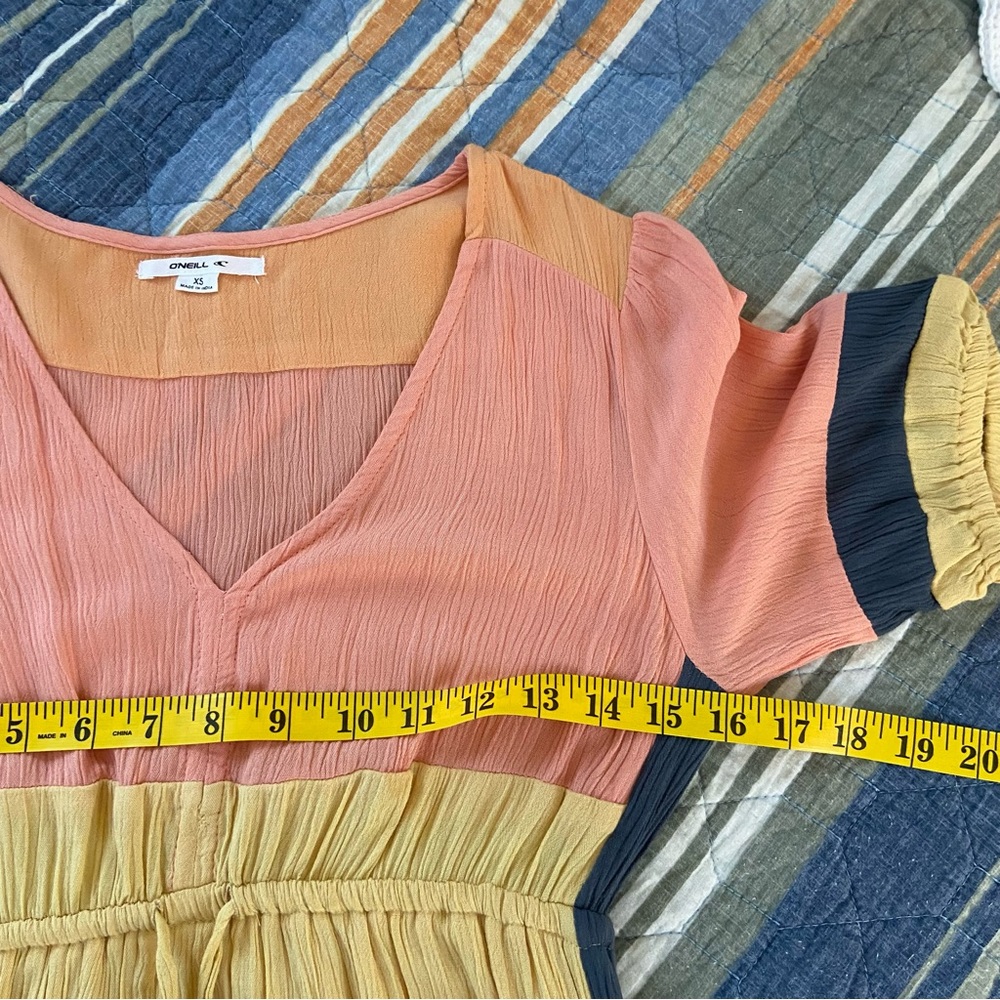O'Neill Peach and Yellow Colorblock Dress size XS - Picture 11 of 11